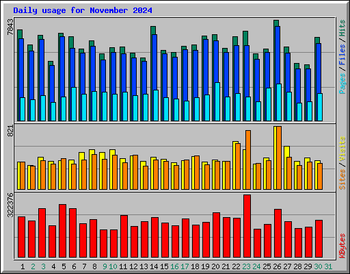 Daily usage for November 2024