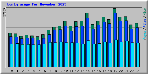 Hourly usage for November 2023