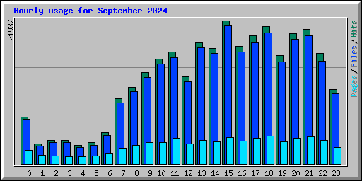 Hourly usage for September 2024