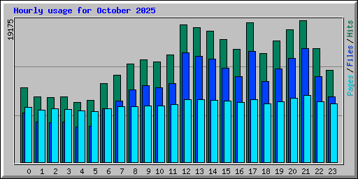 Hourly usage for October 2025
