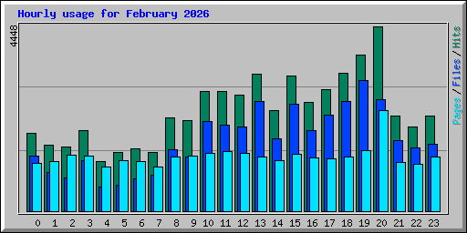 Hourly usage for February 2026
