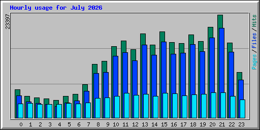Hourly usage for July 2026